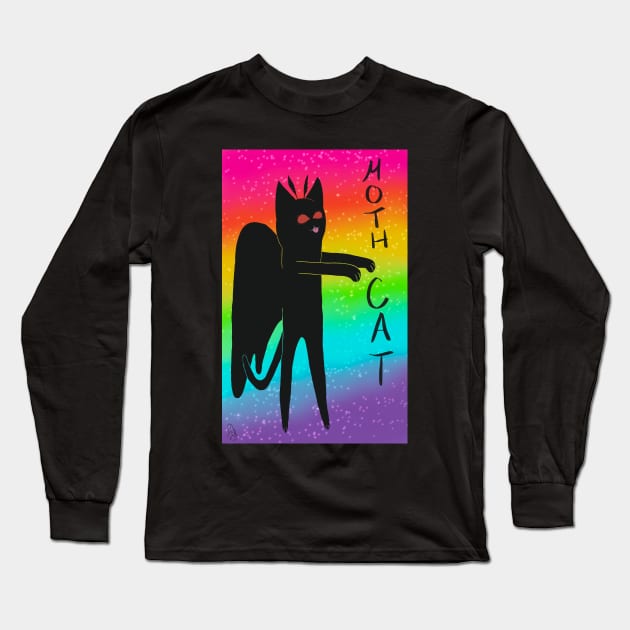 MothCat: A LongCat and MothMan Mashup Long Sleeve T-Shirt by ZombieCheshire